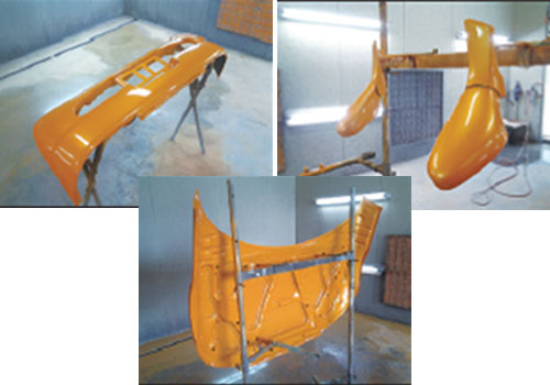 パーツごとに塗装