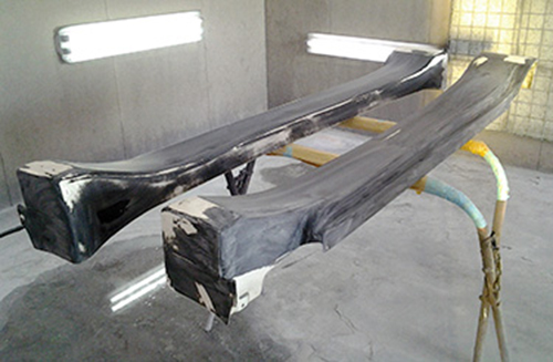 社外サイドステップの傷・凹み板金修理