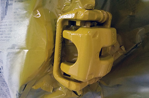 イタリアンイエローのキャリパーペイントを施工