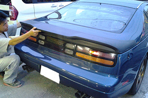 社外スポイラーの型合わせ